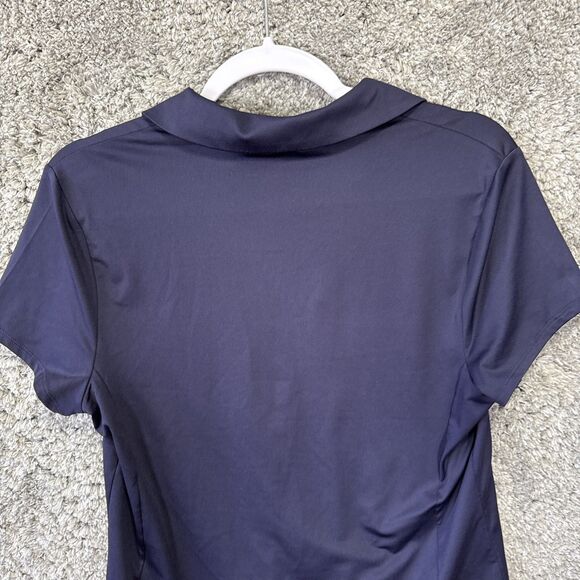 Tommy Bahama Women’s Polo Shirt Navy Blue Stretch V Neck Tennis Neutral Top - Picture 6 of 7